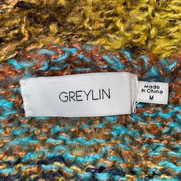 ANTHROPOLOGIE GREYLIN Natalia fringe wrap knit wool sweater blanket NEW size M - Picture 5 of 10